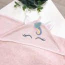 Prosop bebe copii cu gluga din bumbac, Unicorn (2)
